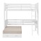 Alaterre Furniture Arlington Solid Wood Twin Loft Bed w/Underneath Desk, Fold-Out Futon, and Climb-Up Ladder, White ANAT11WH - alternate 10